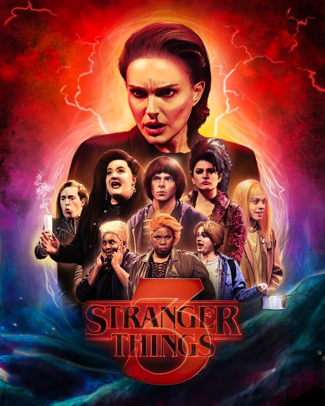 Parody movie poster titled 'Stranger Things 3'
